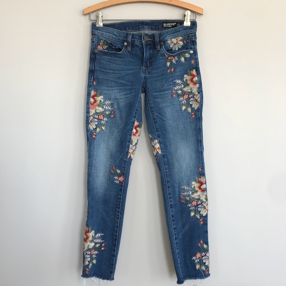 blanknyc embroidered jeans